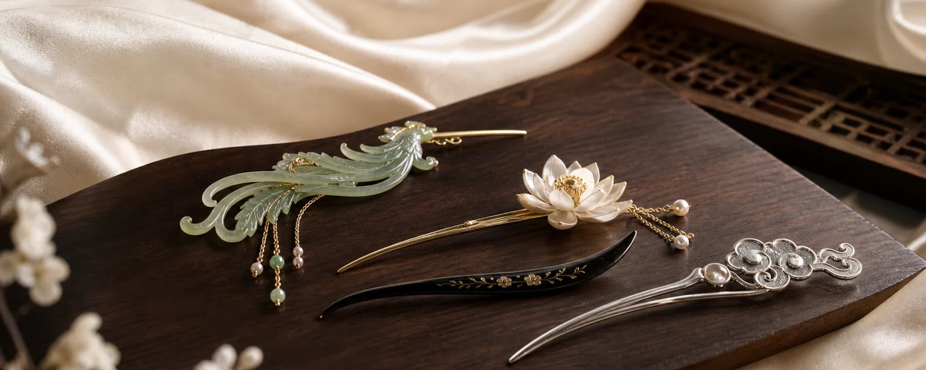 Yunbin Atelier handcrafted hairpin banner